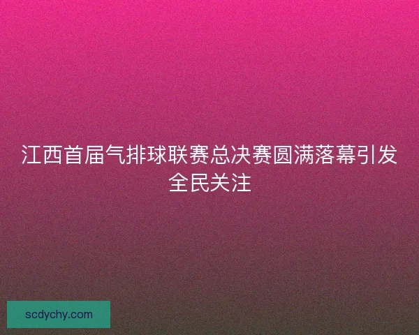 江西首届气排球联赛总决赛圆满落幕引发全民关注
